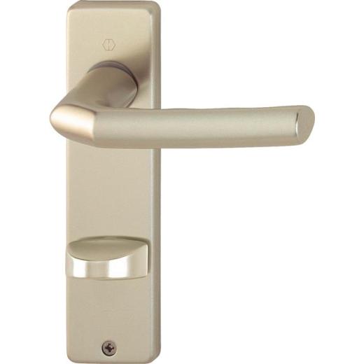 Hoppe Kurzschildgarnitur Birmingham Aluminium (F2/neusilberfarbig) WC